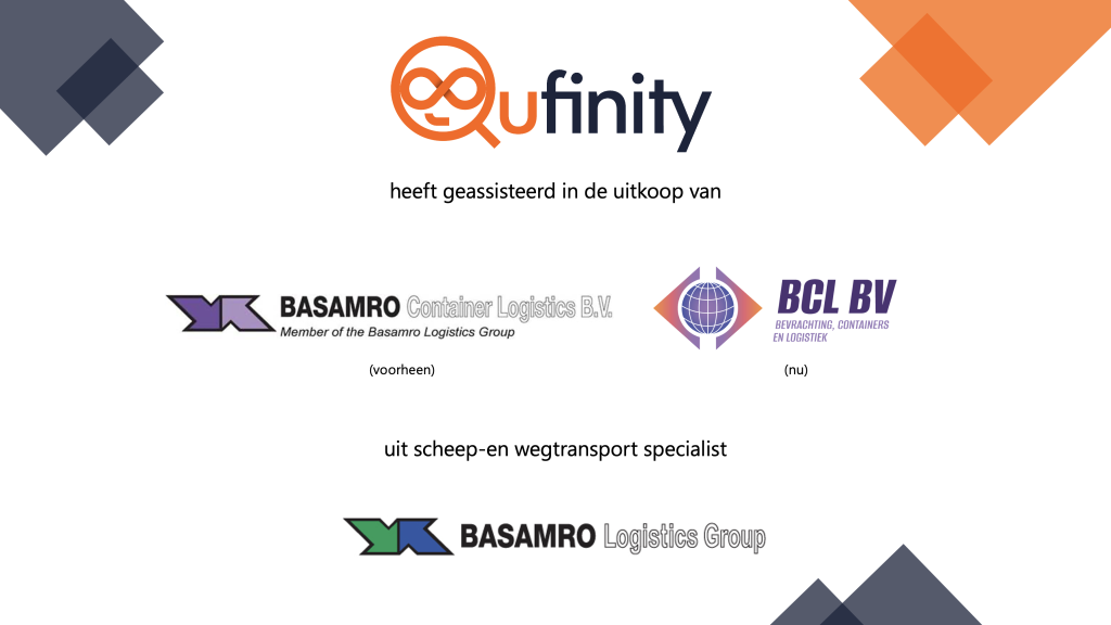 Qufinity Basamro Container Logistics BCL uitkoop Basamro Logistics Group M&A deal